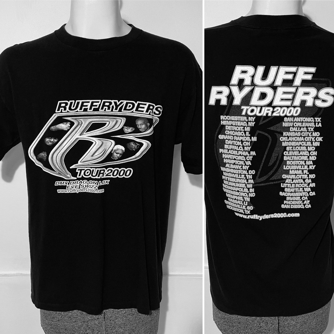 VINTAGE ヴィンテージ 00s Ruff Ryders Tour 2000 ラフライダースフロントプリント半袖Tシャツカットソー ヴィンテージ ブラック