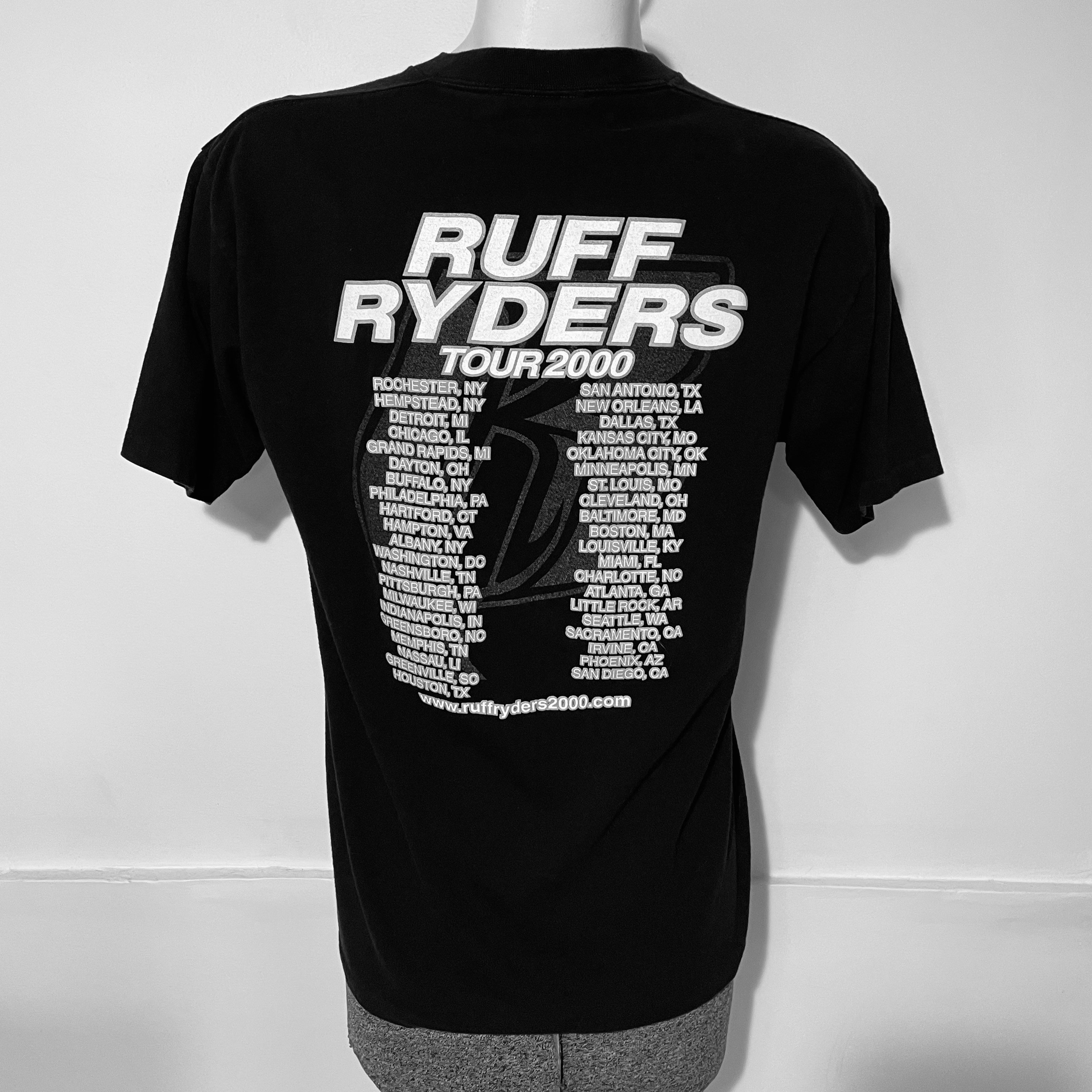 VINTAGE ヴィンテージ 00s Ruff Ryders Tour 2000 ラフライダースフロントプリント半袖Tシャツカットソー ヴィンテージ ブラック