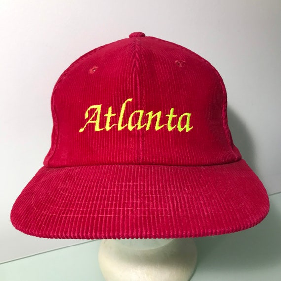 Vintage Atlanta Corduroy Snapback Hat - image 1