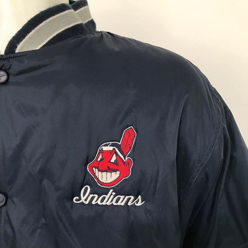 Vintage Cleveland Indians Chalk Line Bomber Jacket L