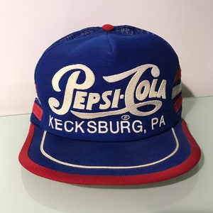 Vintage Pepsi Cola 3 Stripe Kecksburg PA SnapBack Mesh Hat