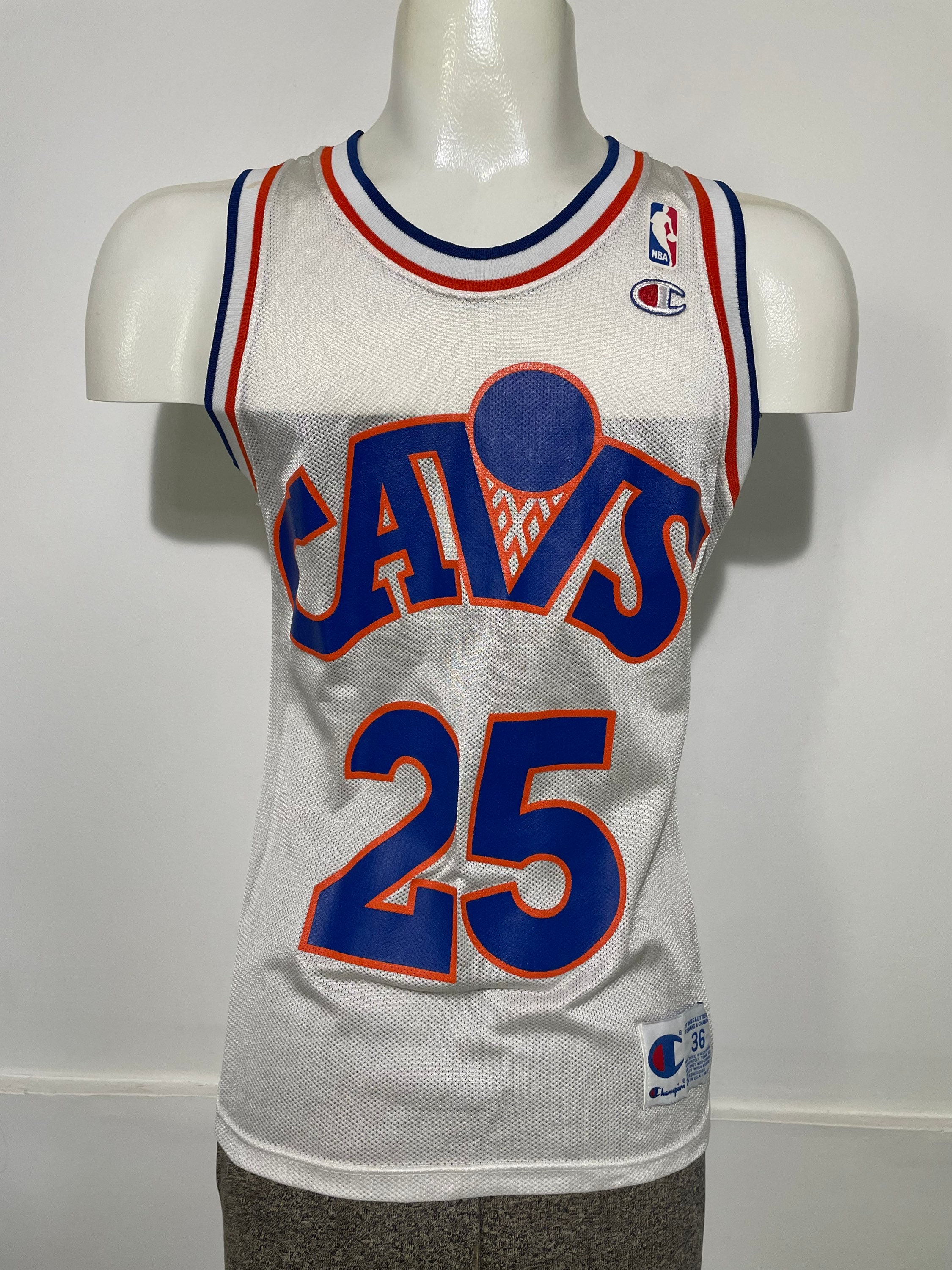 Rare Vintage Cleveland Cavaliers jersey // Mark Price White Jersey // retro Cavs // champion 36 // adult size small // Rare jersey #25