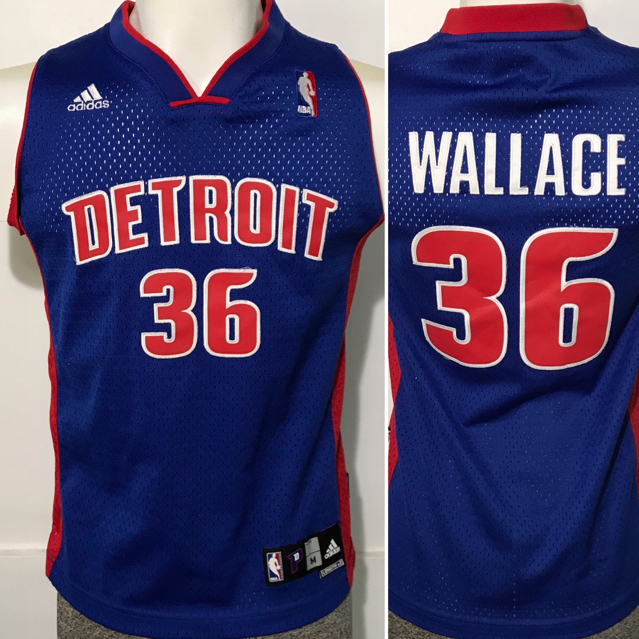 Nba Detroit Pistons Jersey 36 Wallace