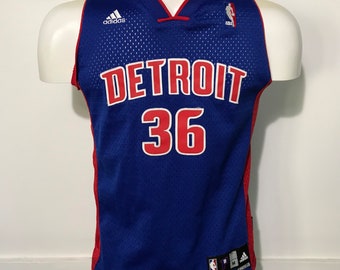 adidas, Shirts, Detroit Pistons 36 Rasheed Wallace Jersey