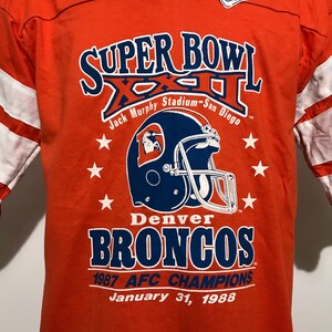 Vintage 1988 Denver Broncos Super Bowl Tee M/L image 2