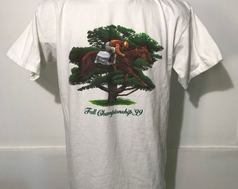 Vintage 1999 Belmont Park Fall Championship Horse Racing Tee M/L