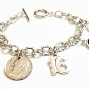 16e verjaardag 2008 2009 2010 bedelarmband Verjaardagscadeaus voor meisjes Sweet 16 Present