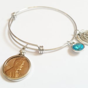95th Birthday Gift 1929 1930 1931 Penny Bracelet Birthstone Happy Birthday Gift 1930 Birthday Gift 1930 Penny 95th gift ideas Coin Jewelry