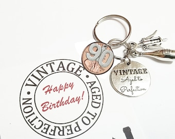 90th Birthday Gift 1935 1936 1937 Vintage Aged to Perfection Like a Fine Wine Key Chain 1936 Gifts for Women Gifts for Men Keychain Keyring