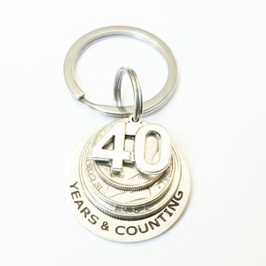 Details about   1980 DIME KEYCHAIN 40th BIRTHDAY ANNIVERSARY GIFT KEY RING LUCKY CHARM 3-D COIN 