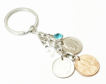 21st Birthday Gift 2003 2004 2005 Penny Key Chain 21st Birthday Gift 21 Years Old Lucky Penny 21st Birthday Ideas Drinking Age Gift keyring