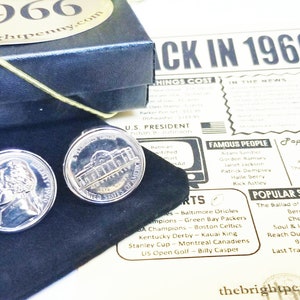 1952 Birthday Gifts for Men Anniversary Gifts for Men Born in 1952 Gifts for Men Double Nickels Cufflinks For Him Cuff links Coin Present