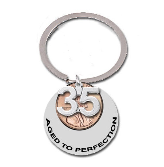 Portachiavi Personalizzato 35° Compleanno, The Legend Was Born In 1990, Acciaio Inox, Con Sacchetto Regalo