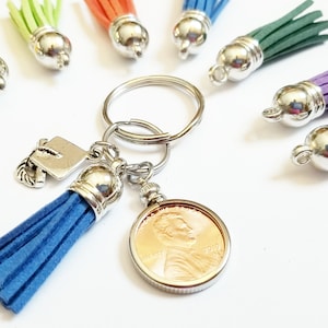 2025 Graduation Gift Grad Gift Key Chain 2025 Lucky Penny Tassel College Graduation Doctor High School Graduation Law School Gift keyring