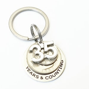 35th Birthday Gifts for Men 1989 1990 1991 35th Anniversary Gifts Husband 35 Years and Counting I Still Choose You I Still Do Keychain
