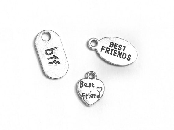 BFF Best Friends Forever Tag Charm Sterling Silver BFF Best Friends Forever Tag Charm Sterling Silver