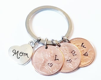 Gifts for Mom, Mom Keychain, Mother's Day Gift, Christmas Gift for Mom, Mom Birthday Gift, Mom Gift, Birthday Gift for Mom, Penny Key chain