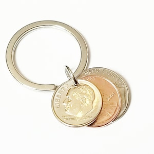 16. Geburtstagsgeschenk, Sweet 16 Geschenke, 2008 2009 2010 16. Jahrestag Geschenk Schlüsselanhänger, Lucky Penny Schlüsselanhänger Sixteen Cents Dime Schlüsselanhänger Jungen