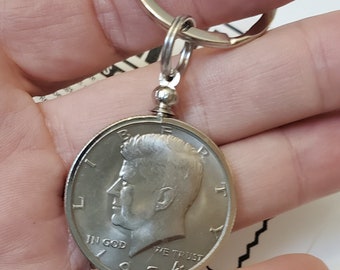 50th Birthday Gifts for Men Fifty Years and Counting 1976 Kennedy Half Dollar 50 Cents Key Chain Keyring Born in 1976 Gifts Husband Dad