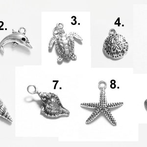 Seahorse Shell Conch Sand Dollar Flip Flop Starfish Sea Star Clam Dolphin Sea Turtle Ocean Wild Life Sea Horse Sanddollar Seastar Charm