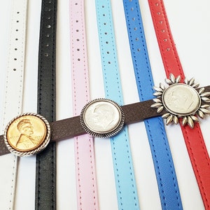 18th Birthday Gift for Girls Bat Mitzvah Gifts 2006 2007 2008 US Dime Faux Leather Slider Cabochon Cameo Charm Bracelet Born in 2007 Gifts