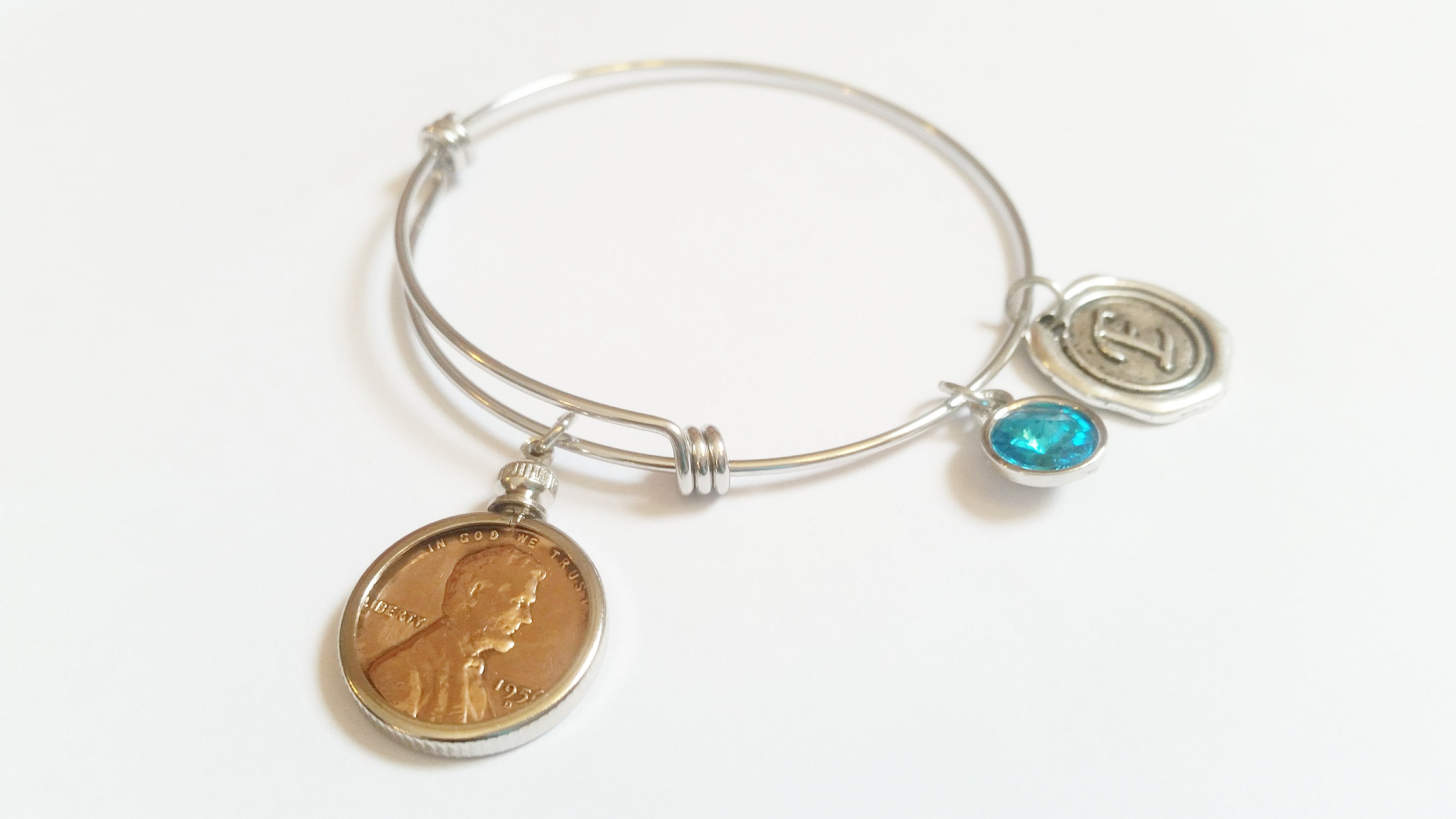 75th Birthday Gift For Women 1943 Silver Dime Bracelet