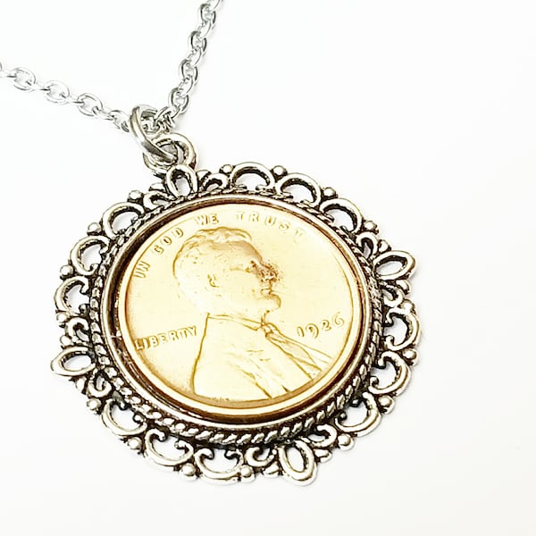 presents 90 year old lady 90th Birthday Gifts For Women 1931 1932 1933 Penny Necklace 90 Year Old Gift, 90th Birthday Gift Ideas, Born in 1931, Grandma Aunt Mom Nana