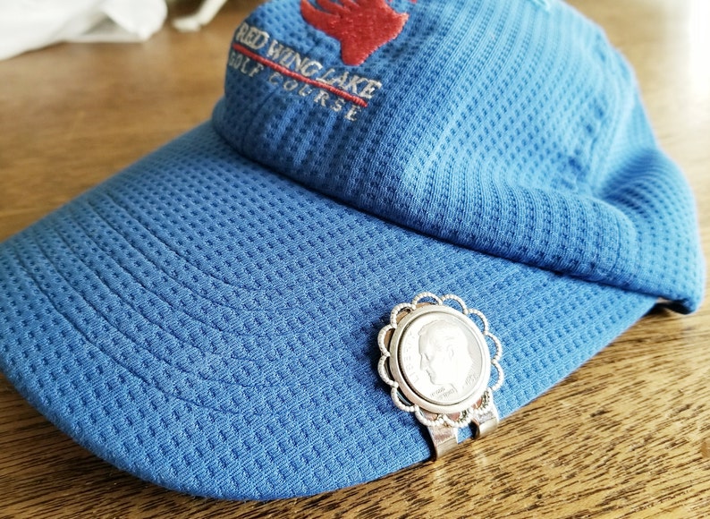 Dime Golf Hat Clip Golf Ball Marker Cap Holder Etsy