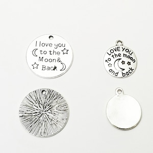 I Love You to the Moon and Back - Listing is for One Charm
