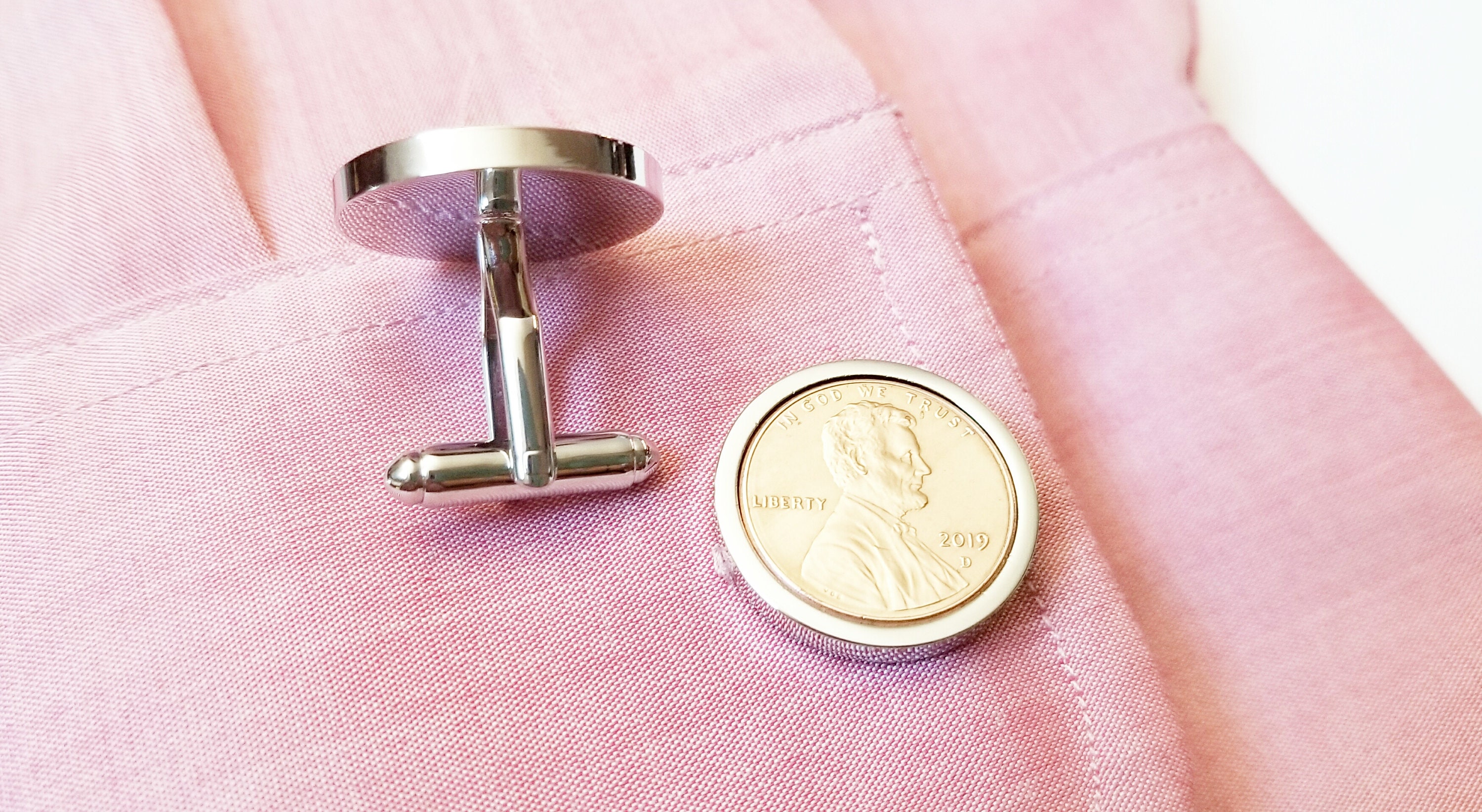 Boutons De Manchette Vintage Cuivre à Motif Damier Bleu YN-93 - Pour Homme