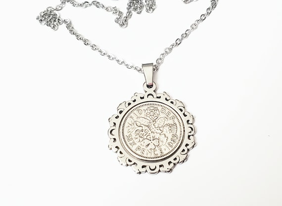 1960 Lucky Sixpence Necklace 63rd Birthday Gifts for Women Bracelet Key Chain Born in 1959 1960 1961 63rd Counting Bride Gift Etsy