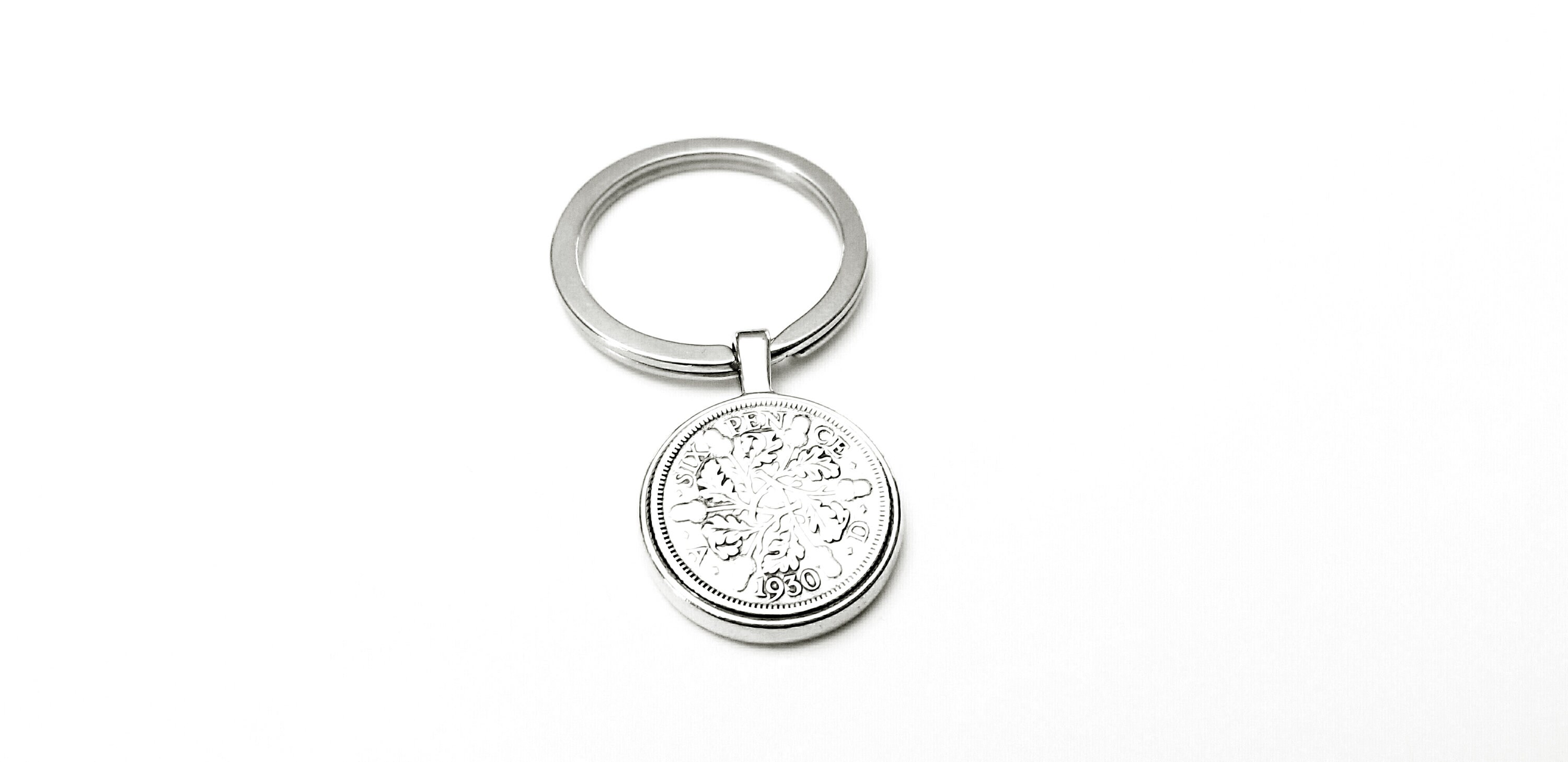 Colgante De Moneda De Tres Peniques De 1956. Regalo Para El 70.º Cumpleaños: Chapado En Plata O Oro. - España