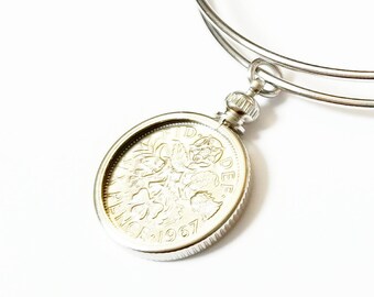 Dime Charm Bezel Coin Holder Pendant Necklace Bracelet 50th | Etsy