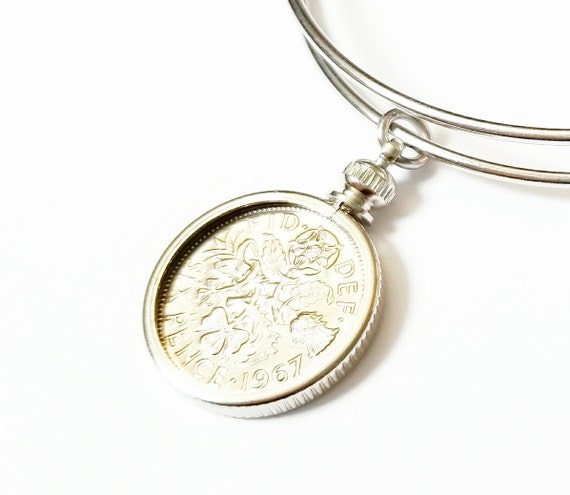 Sixpence Charm Bezel Coin Holder 