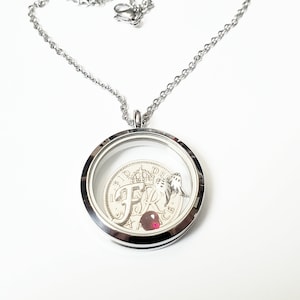 1939 Birthday Gifts for Women, Sixpence Necklace Birthday Anniversary Pendant Memory Floating Locket Necklace Initial Living