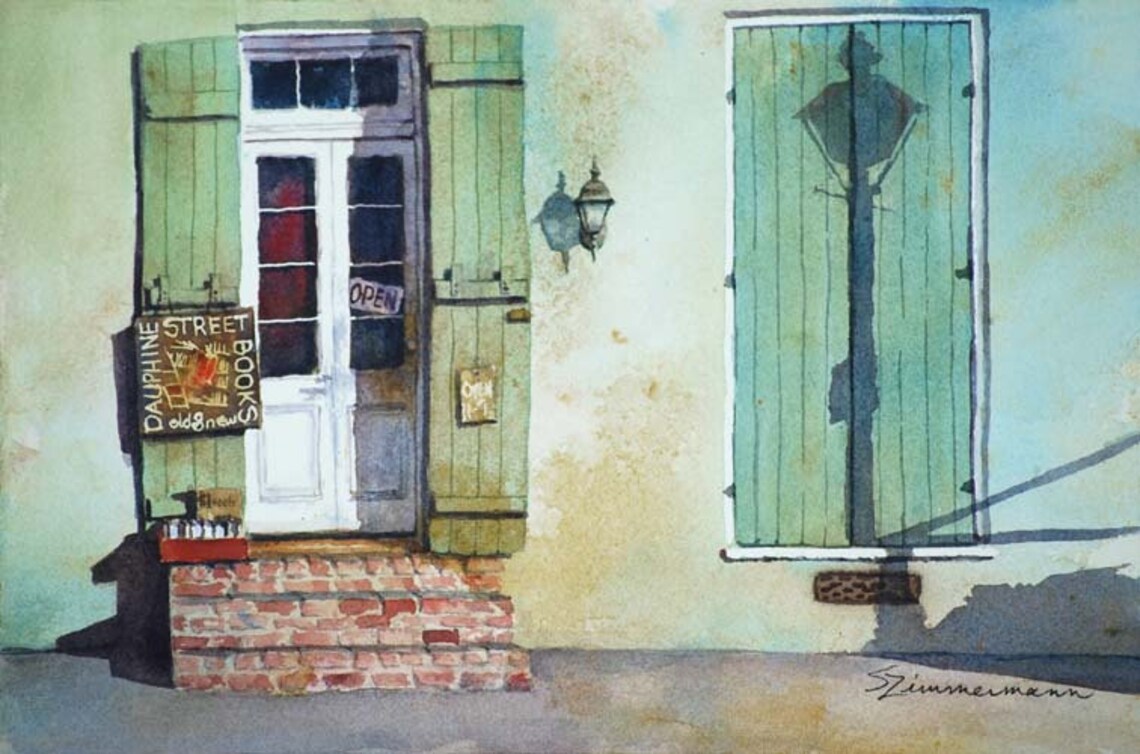 New Orleans French Quarter historic architecture book store Etsy