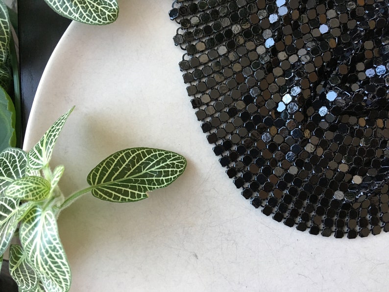 Band Choker Necklace CLASSY BITCH Metal Mesh Choker in Gold, Seafoam Green, Black, or White image 6