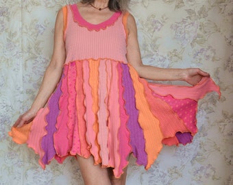 Sherbet- Upcycled sweater dress, Katwise inspired, Recycled fashion, Eco friendly,  Pls. check measurements before buying