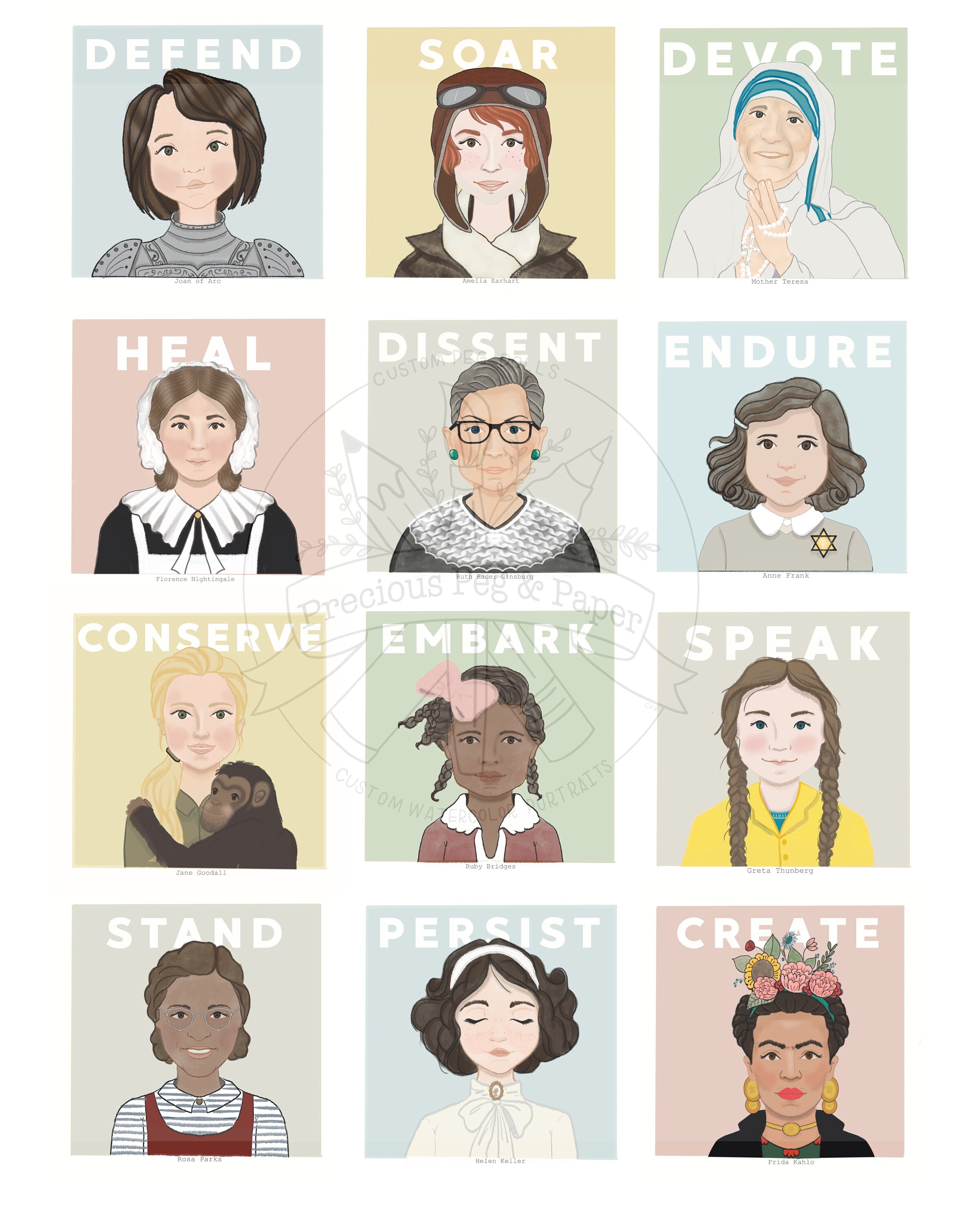 Influential Women in History Fine Art Print #1 /Ruth Bader Ginsburg  …