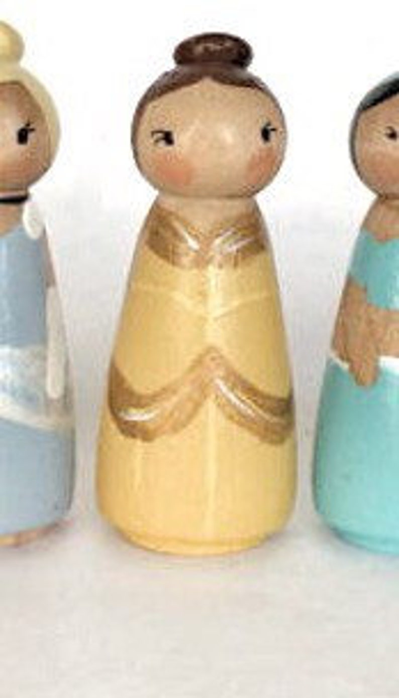 Disney Princess Peg Dolls 6 2/ Busy Bag Toy / Quiet Etsy