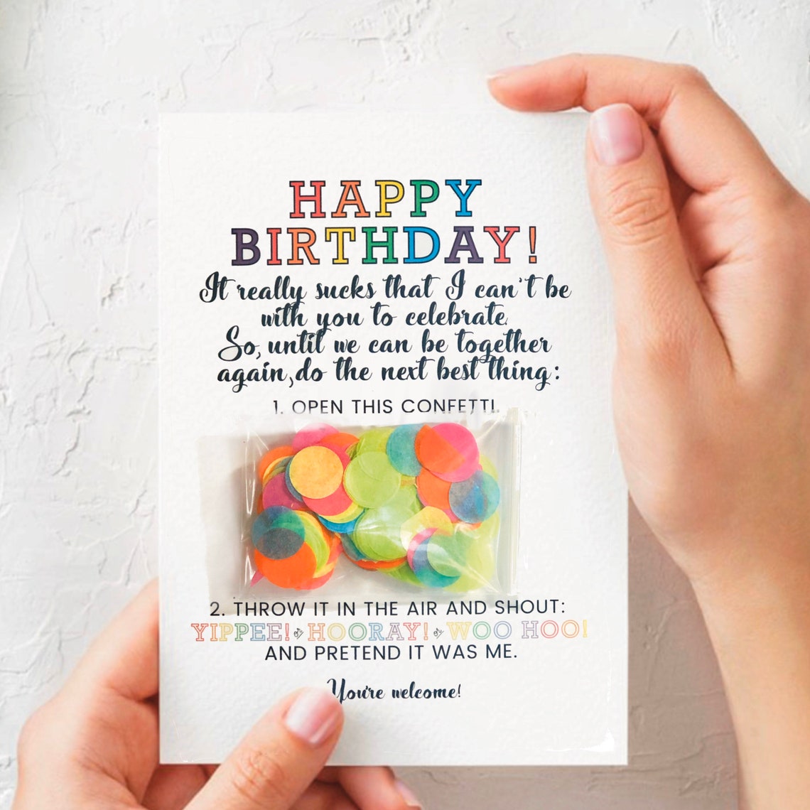 Auguri di compleanno da una carta a distanza ... Auguri di compleanno da una carta a distanza ...