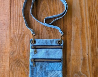 Sac En Jean Vintage Porté Croisé (crossbody) Pour Femme - Occasion - Style Décontracté Rétro