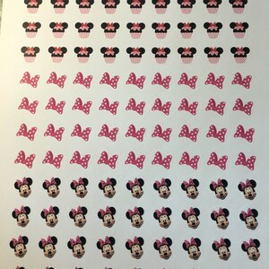 Minnie Mouse Birthday stickers, minnie mouse birthday, Minnie mouse party, hershey kisses, hershey stickers, kisses minnie mouse