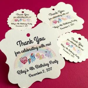 My Little Pony favor tags, birthday party favors, my little pony birthday, my little pony party, pony party, girls my little pony, friends
