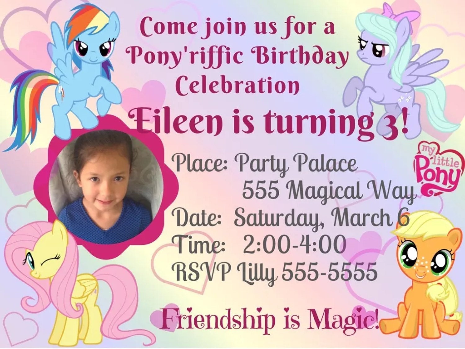 My Little Pony Friendship Is Magic Birthday Party