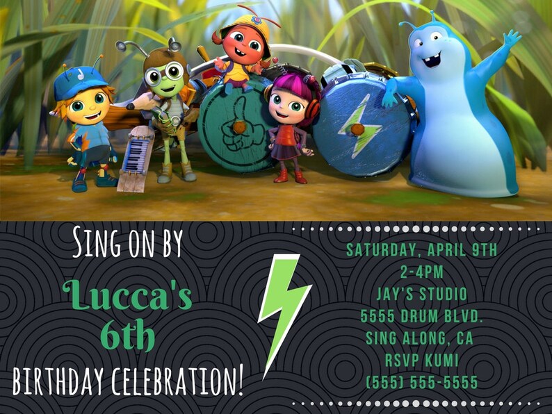 Beat Bugs Birthday Favor Tag Beat Bugs Birthday Party Rock - Etsy