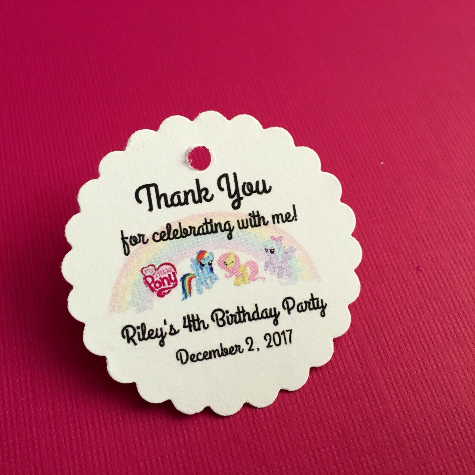 My Little Pony Favor Tags Birthday Party Favors My Little Etsy