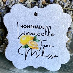 Homemade limoncello gift tags limoncello liqueur tag limoncello thank you tags personal gifts shower gift tag limoncello grazi holiday gift