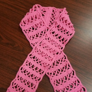 Cancer Awareness Ribbon Scarf