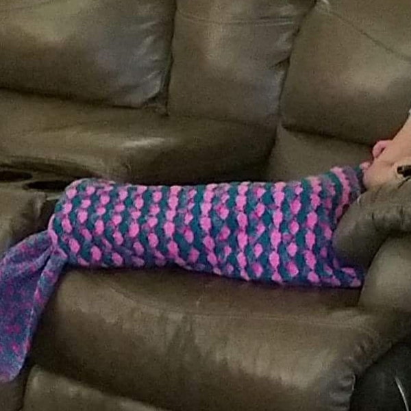 Mermaid Tail Lap Blanket - Toddler/Child size